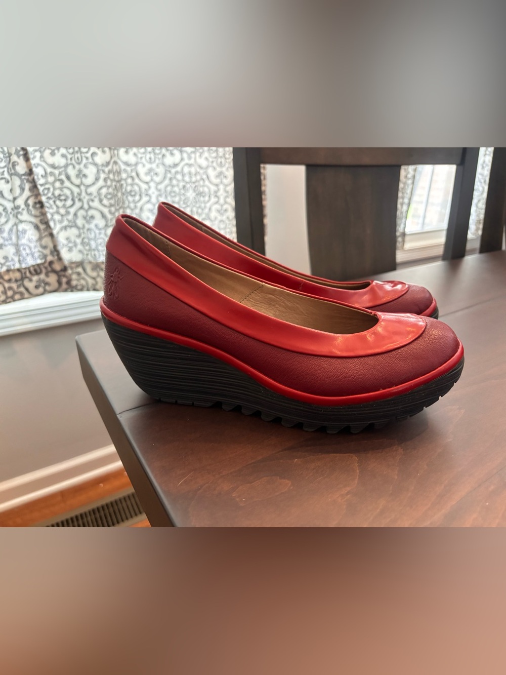 Red Wedge Pump - Comfort Platform Shoe